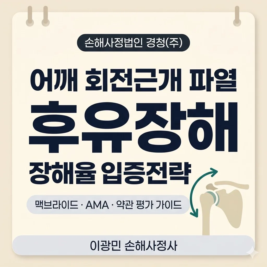 어깨 회전근개 파열 후유장해 보험금, 장해율과 입증 전략
