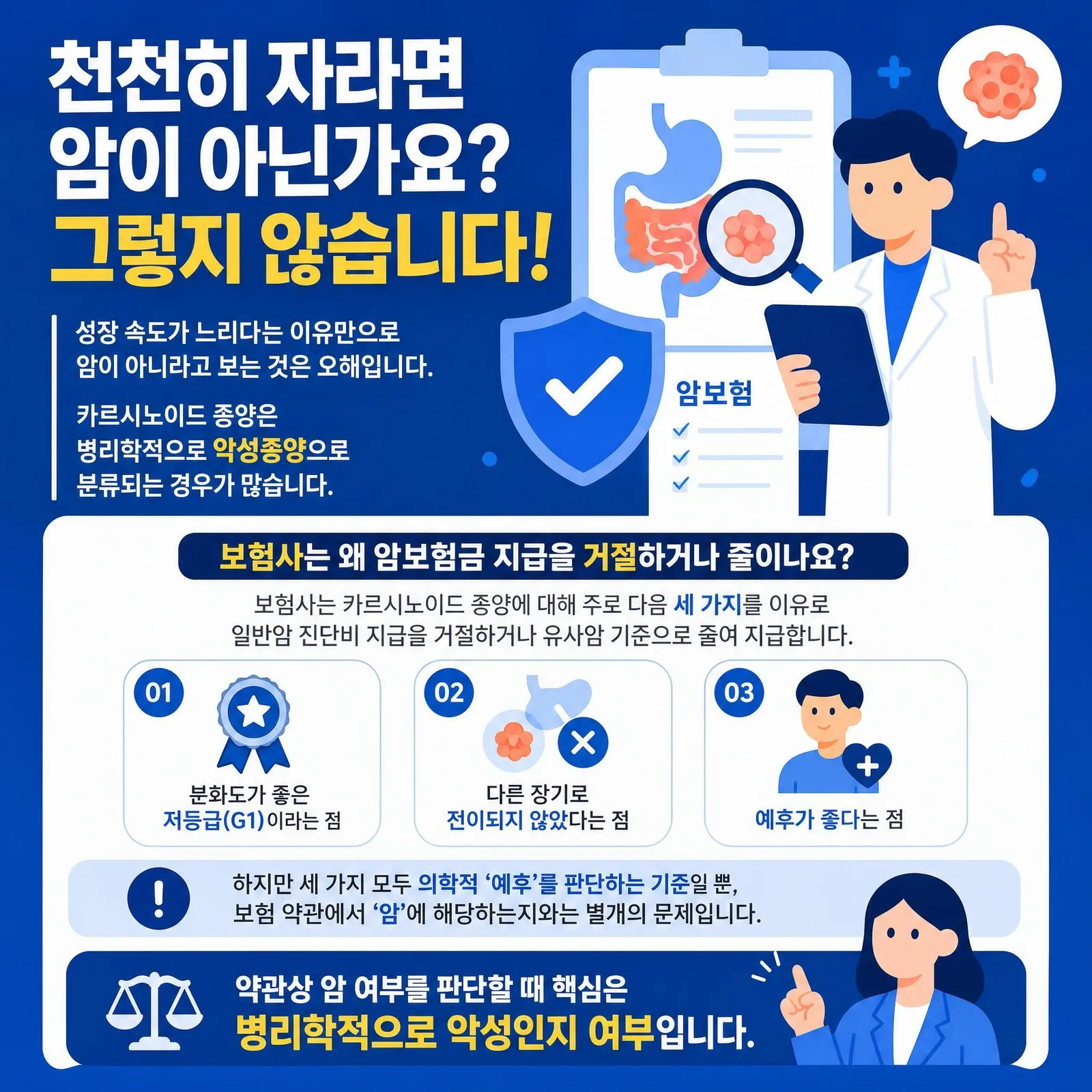 카르시노이드 종양 암보험금, 유사암 판정 이유와 대응 일러스트 3